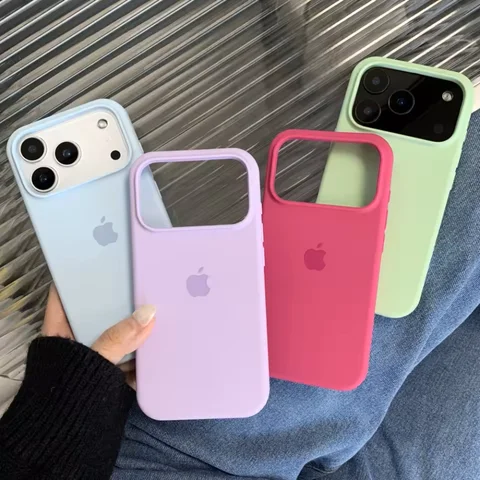 Custodia in silicone originale per for iPhone 13 14 15 16 17 Pro Copertura completa per Apple iPhone 16 Plus 17 Air 11 13 14 15 16 17 Pro Max Custodia