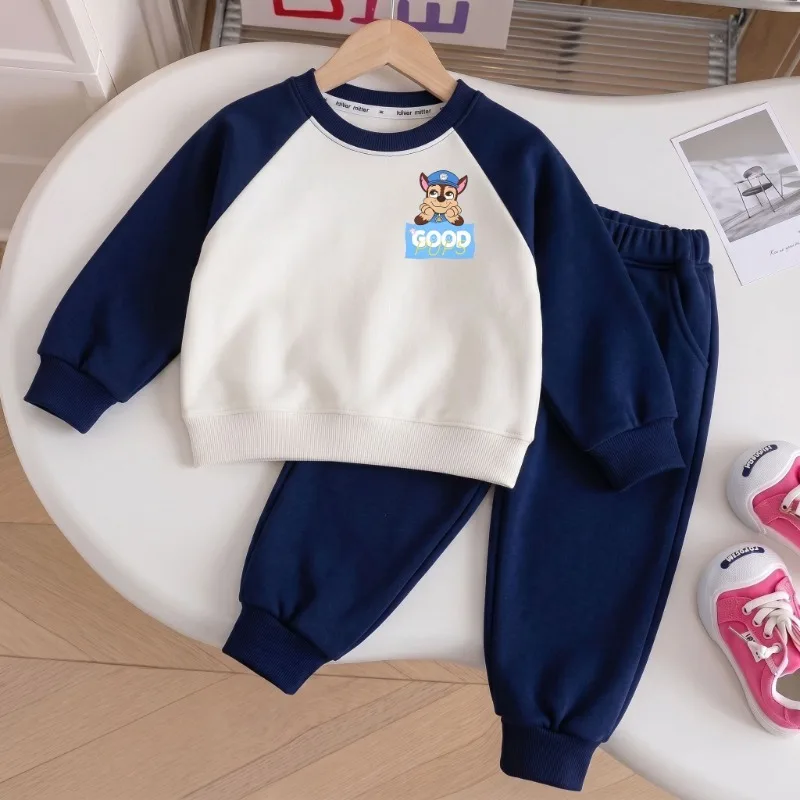 2026 Herbst Neuer Stil Kinder-Freizeit-Hoodie-Sets Kinder Mode-Trainingsanzug Paw Patrol Bedruckte Jungen Freizeit-Sweatshirts Hose 2-teilig – Detail 4