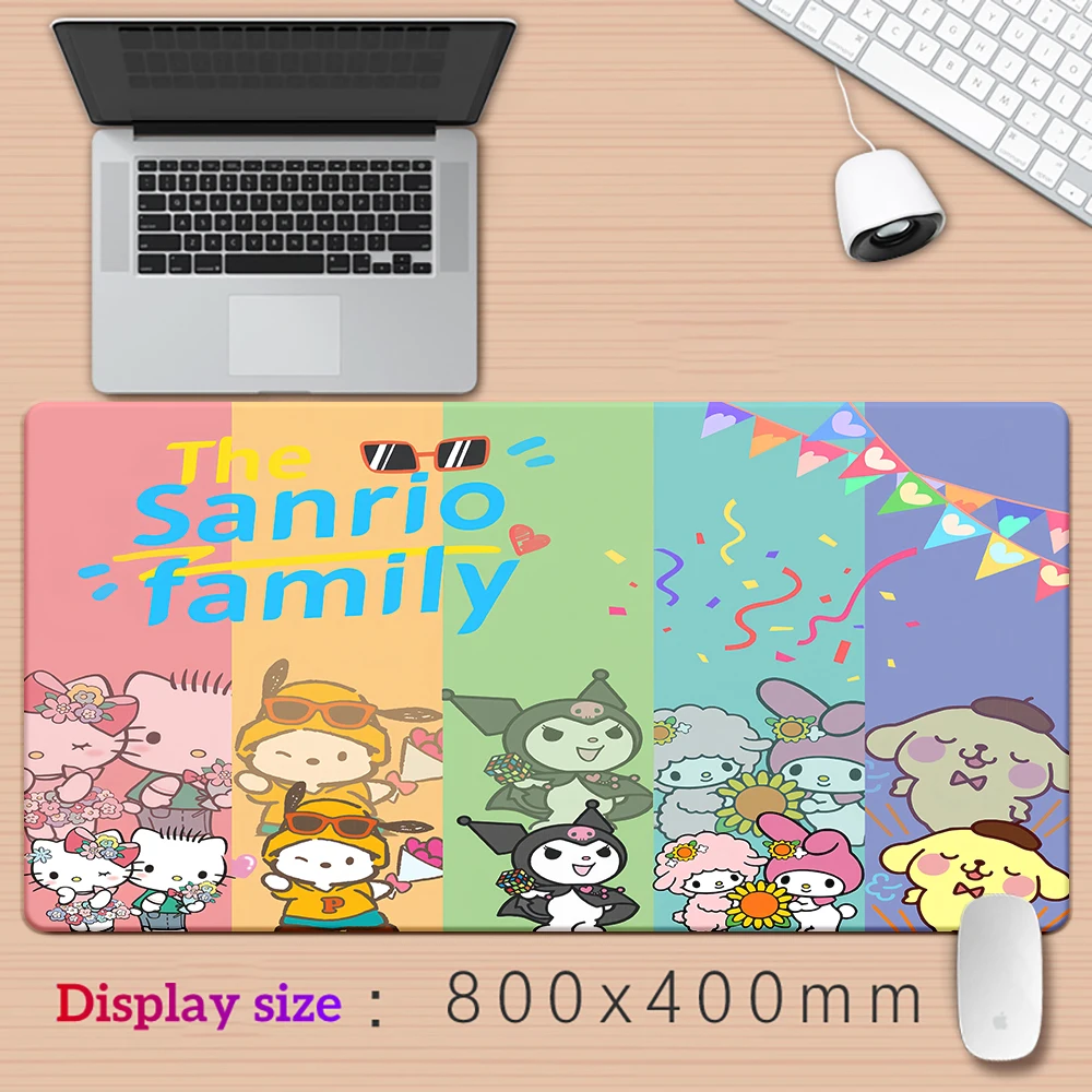 Large Mousepad XXL The Sanrio family Mouse Pad Keyboard Gaming Accessories Mouse Mats Office Computer PC Gamer Laptop Desk Mat