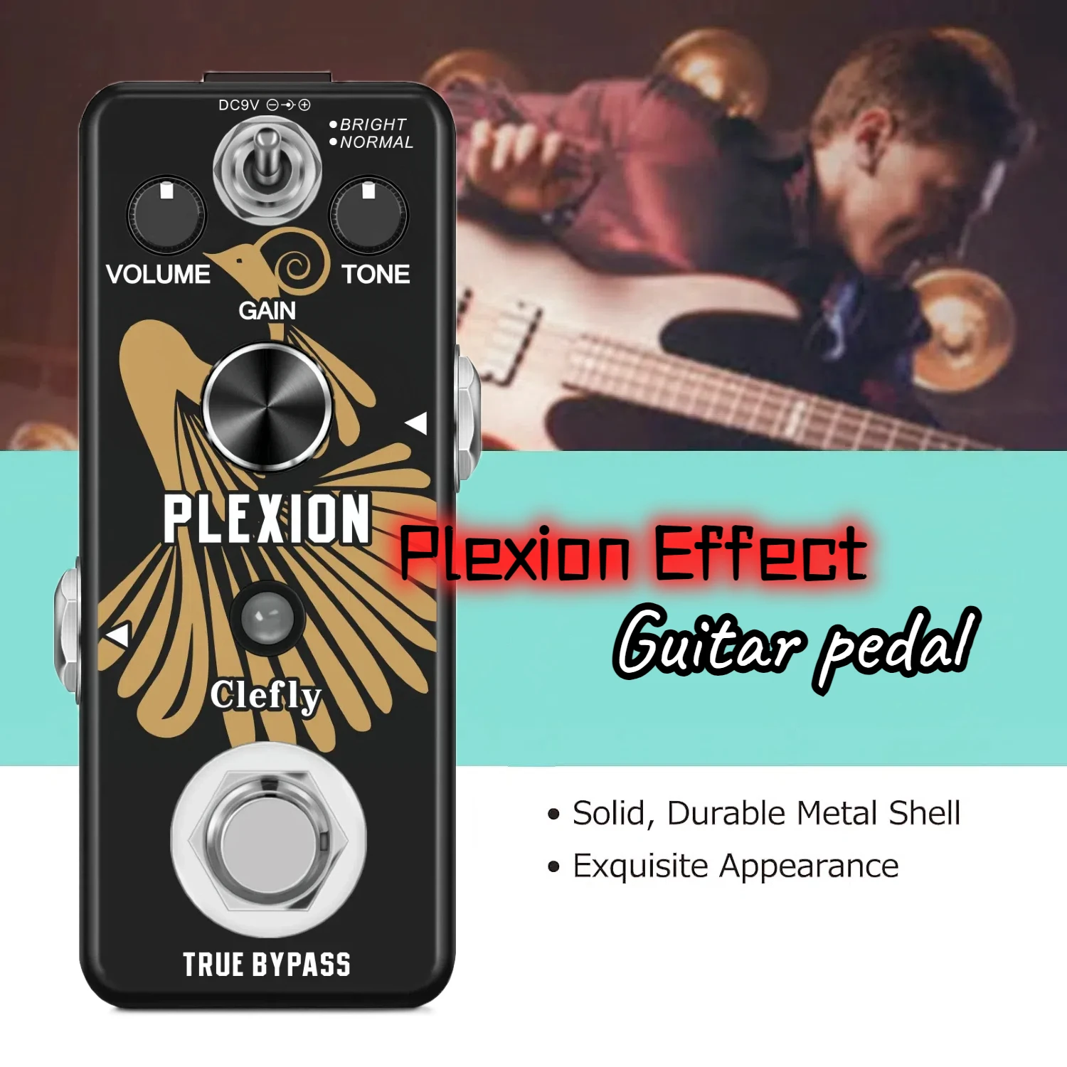 Clefly Plexion Pedal Guitar Effect Brit-stack Simulator Marshalled Plexi Effects Distortion Pedals Effector True Bypass PF-3