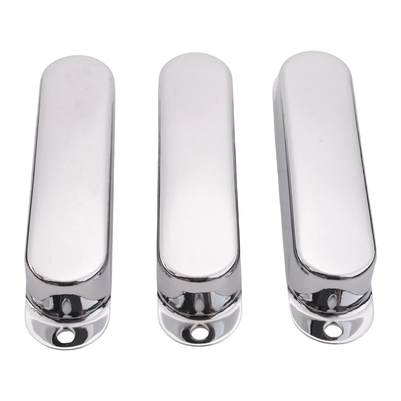 金属製の密閉型ギター,ピックアップカバー,3つの閉じた単極,クロム,3ユニット