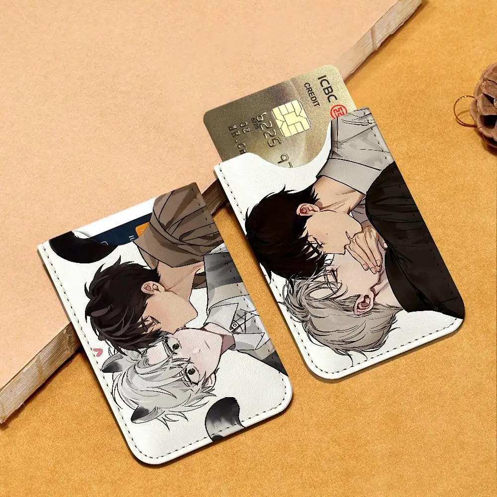 passion bl anime Creative Printed with Leather Protective Case Business Portable Letter Pattern Leather Credit Bags