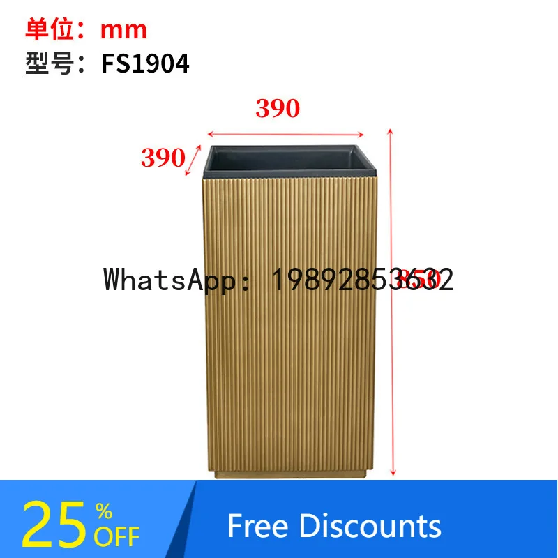 

XL Villa Courtyard Outdoor Standing Column Wash Basin Bathroom Floor-Standing Artificial Stone Square