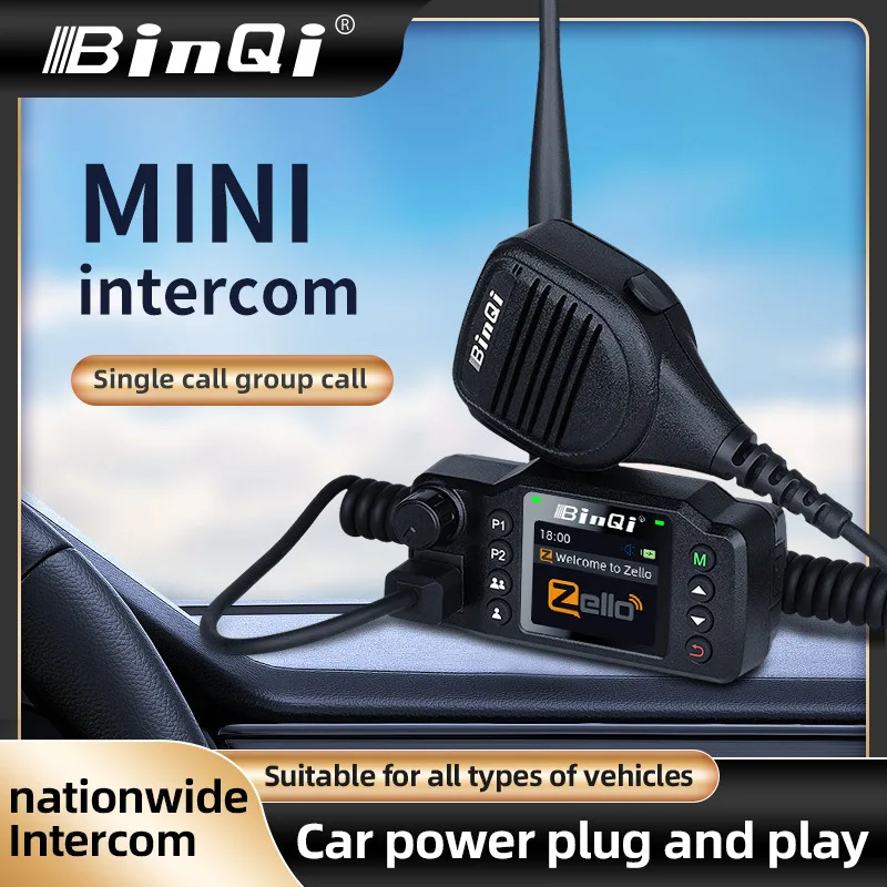 Zello 4G Vehicle-Mounted Intercom Mini Plug-In For Radio For Outdoor Fleet Off-Road Self-Driving Tours Global Public Walkie