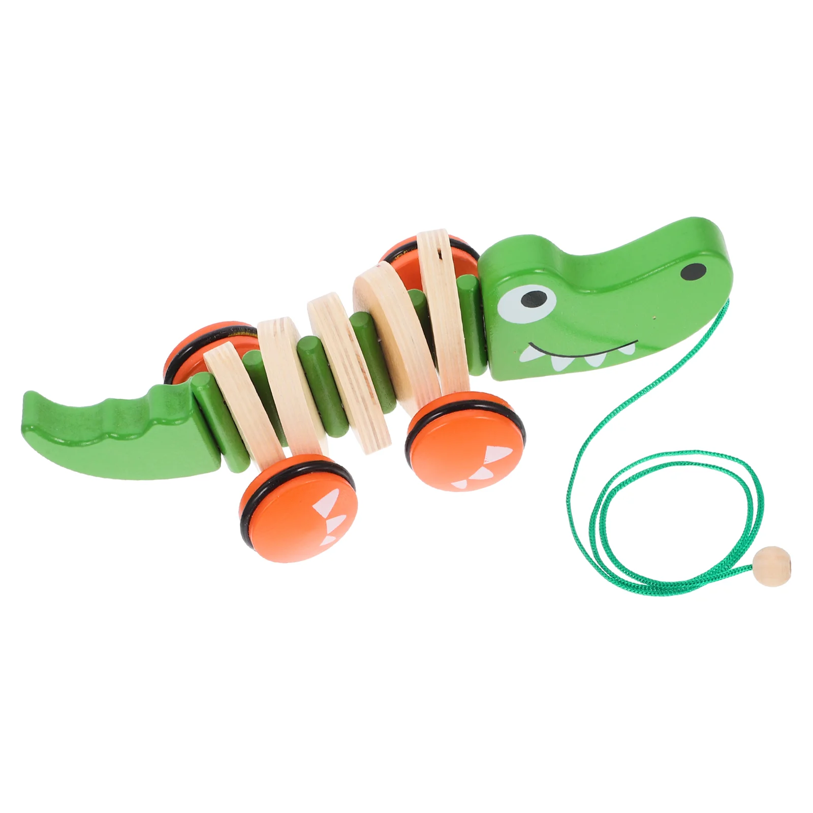 Wooden Toy Car Baby Toys Toddler Kids Pull Creative Pulling The Cart Animal Infant