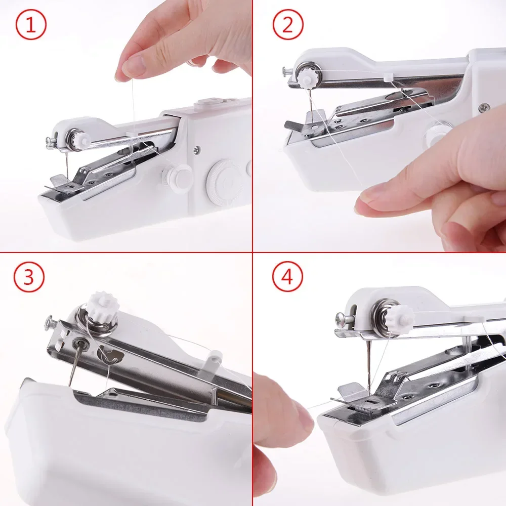 Quick Repair DIY Clothes Needlework Sewing Hand Sewing Machine Mini Hand Sewing Machine Electric Needlework Portable