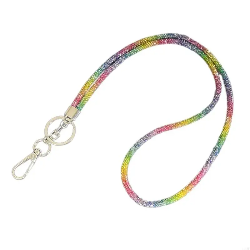 Schillernde Strasssteine ​​Crystal Phone -Riemen modische Crossbody -Kette für Handys – Detail 3
