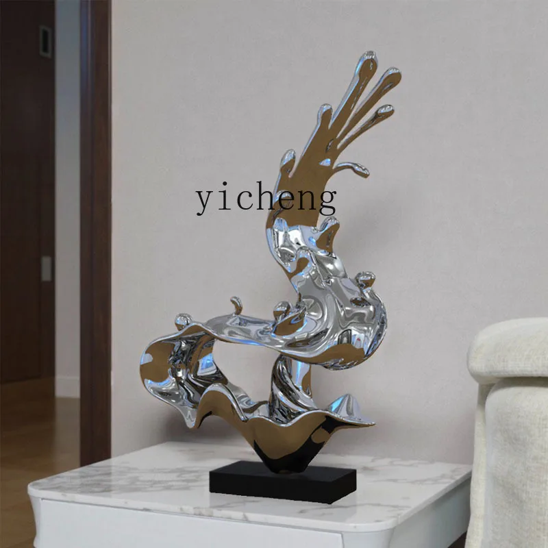 

LX Wave Sculpture Entrance Living Room TV Cabinet Staircase Modern Home Art Decoration