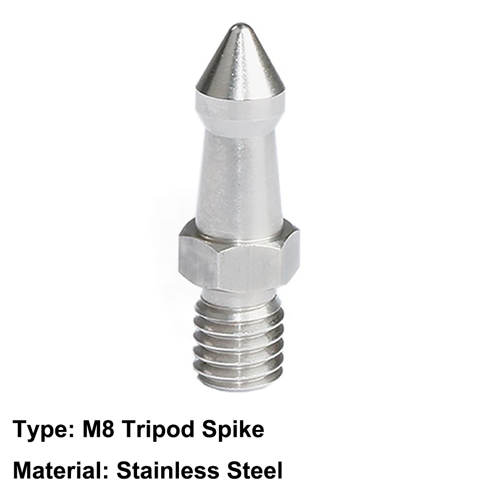 Stainless Steel Tripod Spike 1/4 3/8 M8 Camera Monopod Feet Screw Fixed Shooting Replacement Photography Accessories