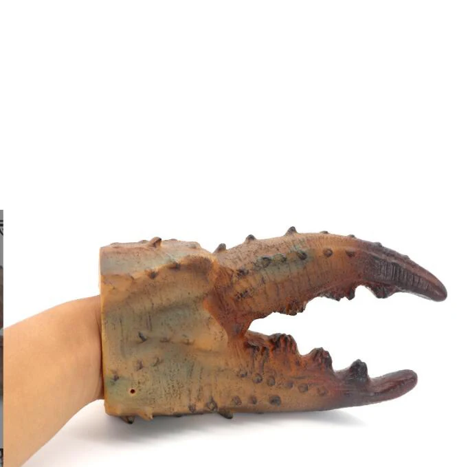 Marionetas de mano de dinosaurio para niños, marionetas de acción de animales, juguete interactivo, guantes suaves, modelo de regalo, accesorios para fiestas