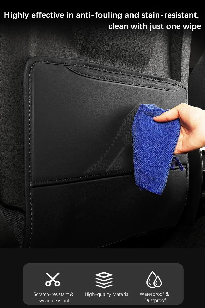 Car Seat Back Cover For BYD Song Plus DM-i EV Seal U Sealion 6 SA3 2020-2026 Anti Kick Mats Storage Bag Pad Rug Auto Accessories