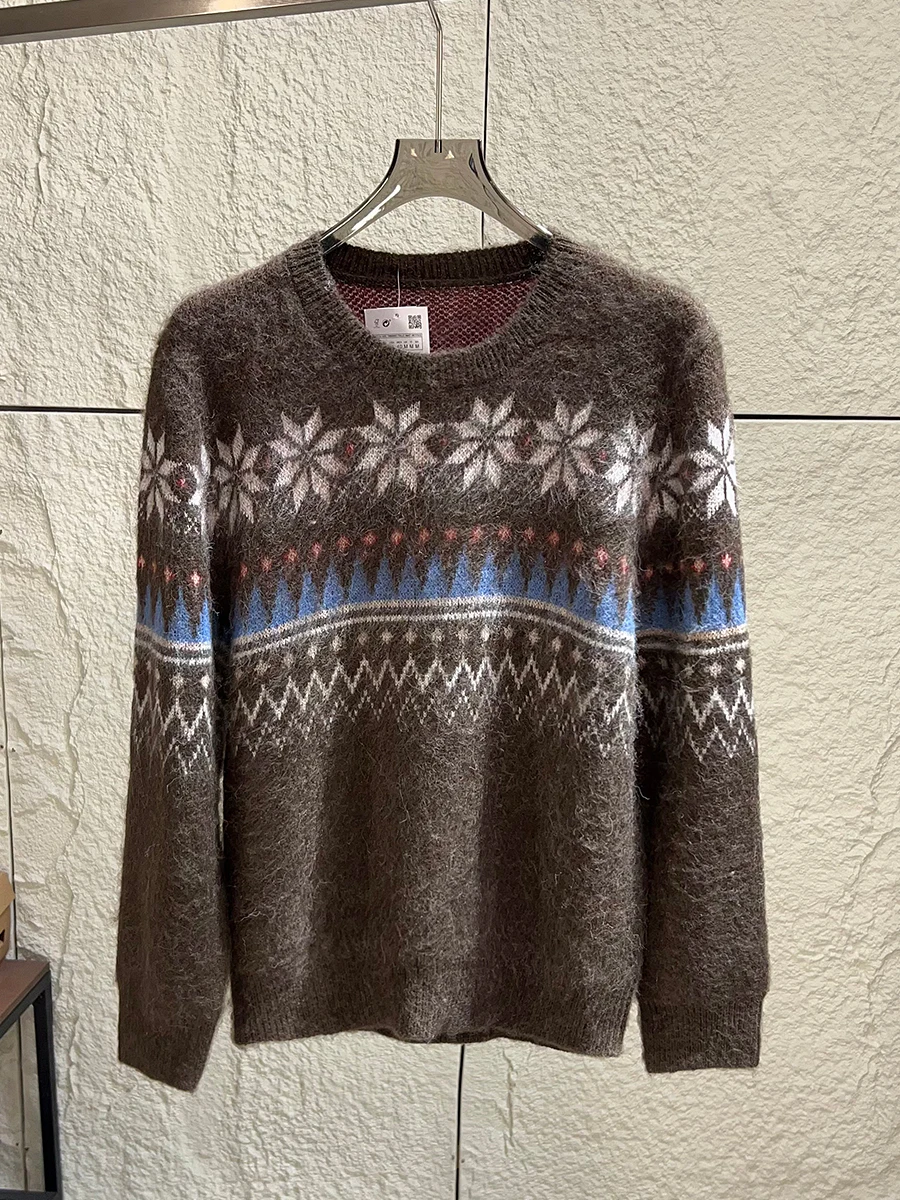 

Fell Island Knitted Sweater round Neck Warmth Skin-friendly Men's Winter Fashion Casual Style Long Sleeve Comfortable Fit