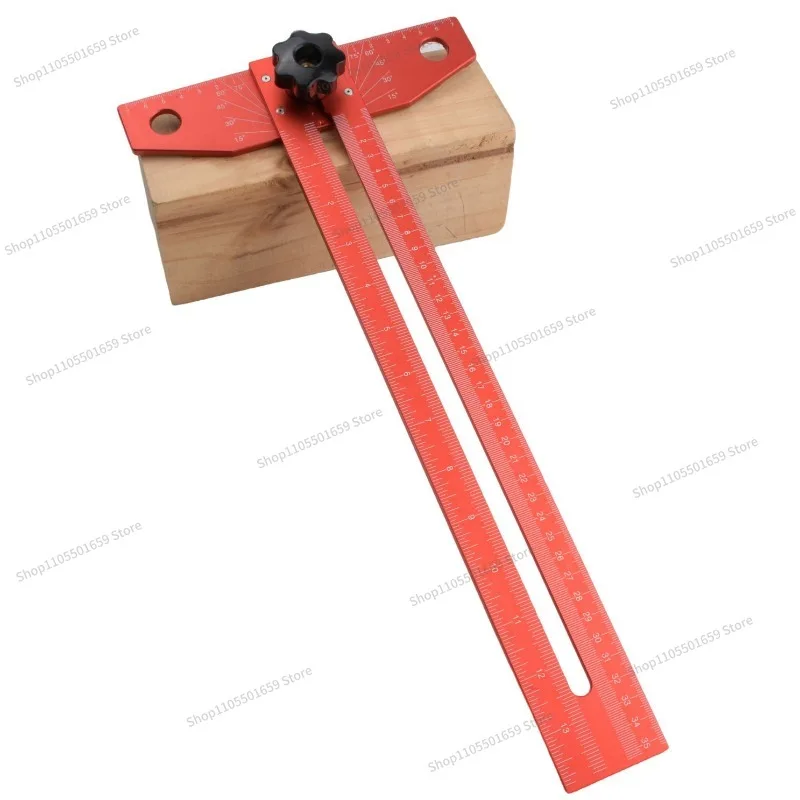 For Aluminum Alloy Multi-functional Scribing T-ruler, Woodworking Special Combination Adjustable Aluminum Alloy Sliding T-ruler