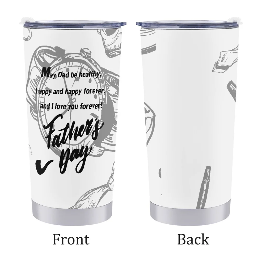 2023 Father's Day Gift Stainless Steel Coffee Tumbler Vehicle-Mounted Custom Travel Mug Earmer Sublimated Printed Cup With Lid