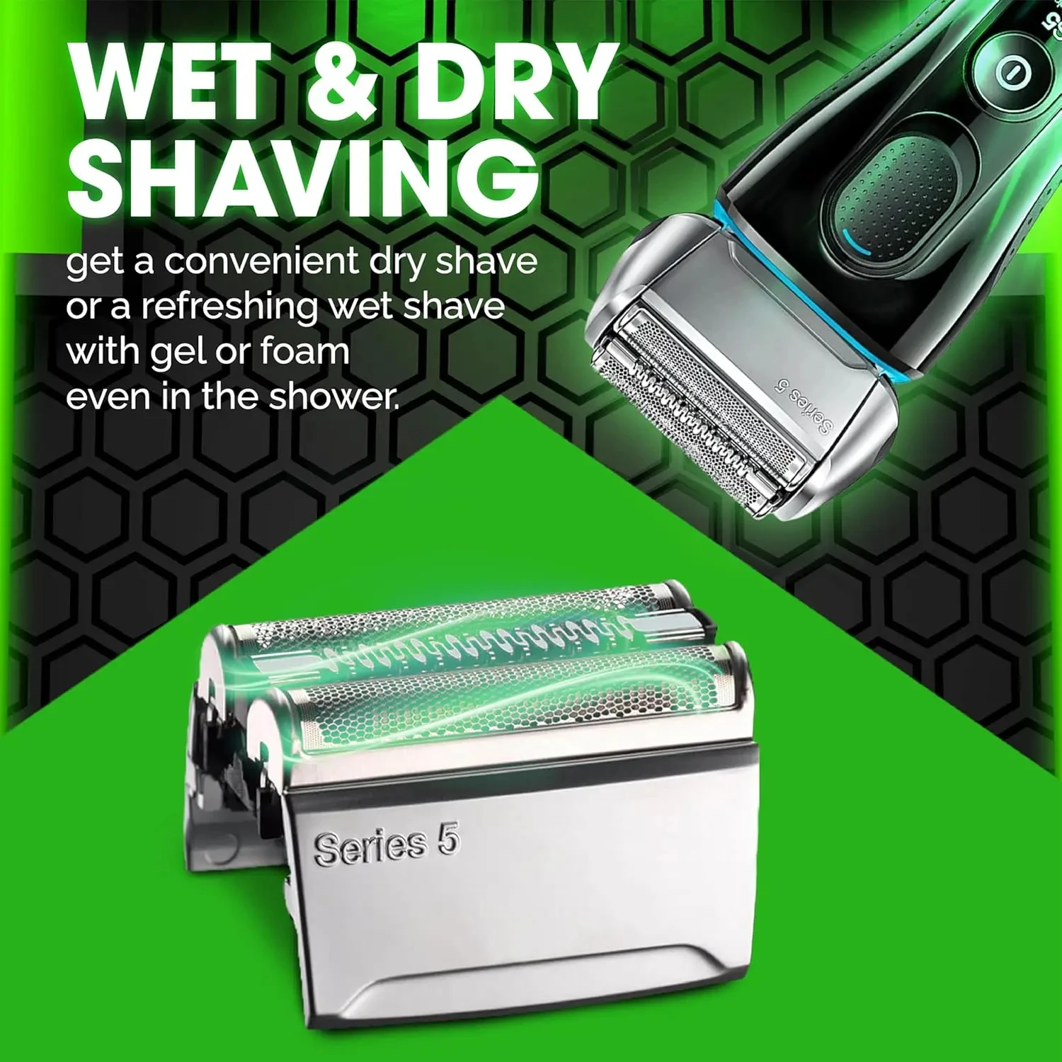Shaver 52B 52S Updated, Electric Shaver Head Suitable for 5020S, 5030S, 5040S, 5050S, 5070S, 5090CC