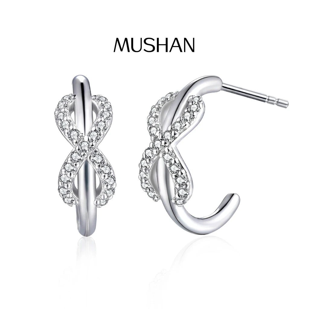 

MuShan Jewelry 925 Sterling Silver Stud Earrings Dangle HCD Gemstones Anniversary Gift Daughter Gift Women Earring Fine Jewelry