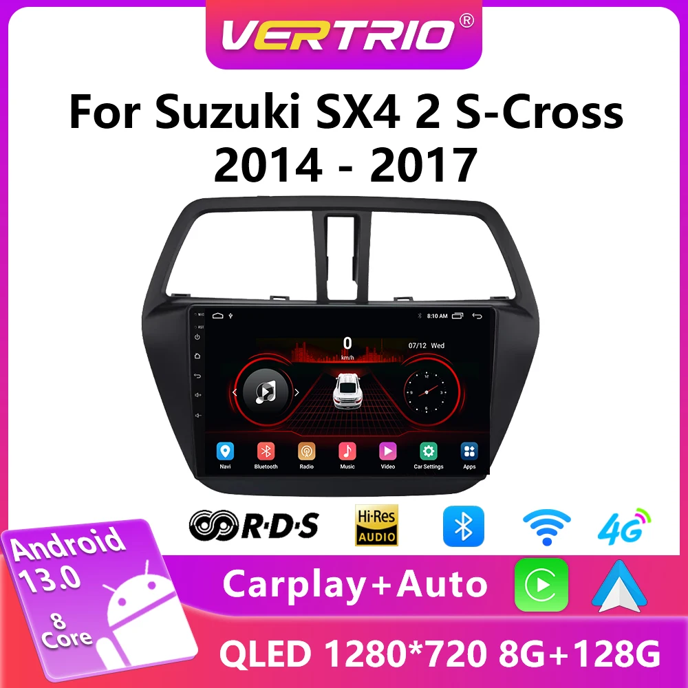 

Автомагнитола 2 Din для Suzuki SX4-CROSS 2014 - 2017 Android 12 мультимедийный видеоплеер навигатор GPS 4G Carplay DVD стерео 2 Din