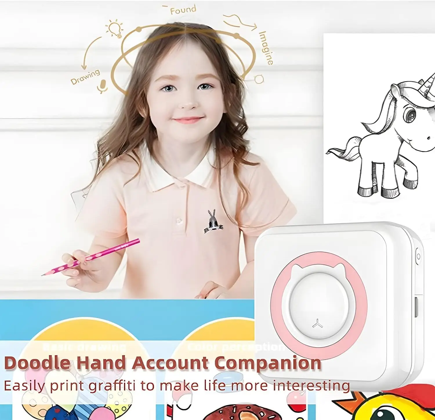 Picture 4: Printing Consumables for Mini Printer Portable Bluetooth Sticker Tape 1 Roll Thermal Paper Inkless Printer Photo Memo Note