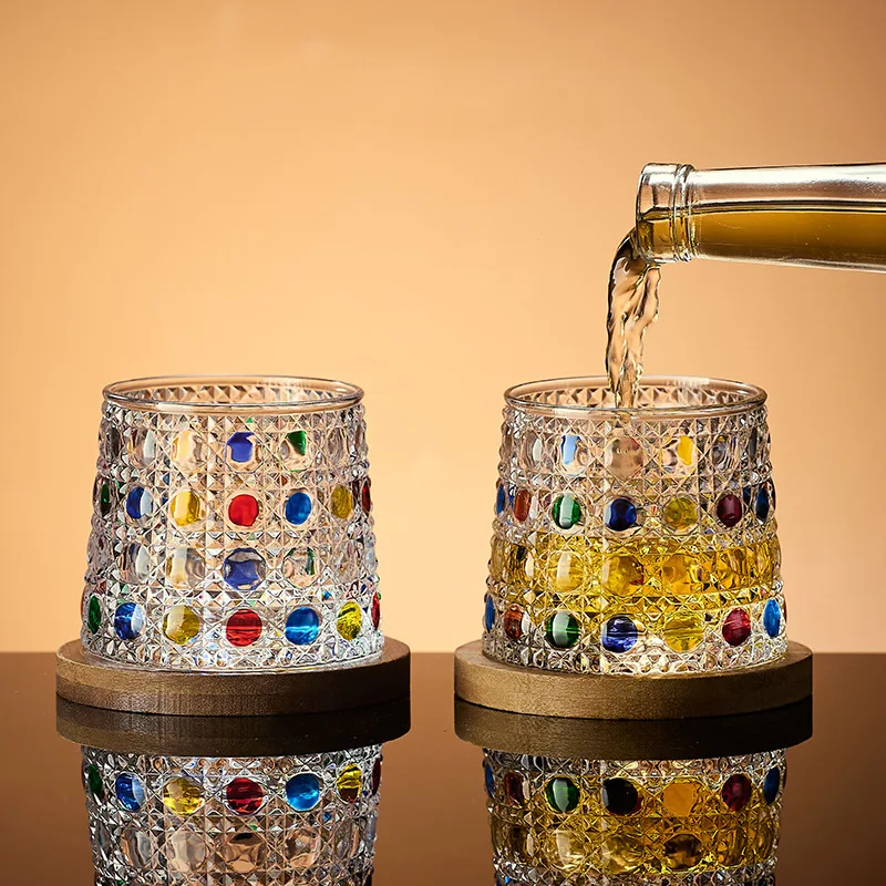 Color logo hand-painted hot design whiskey tumblers tumblers whiskey vodka rock tumblers