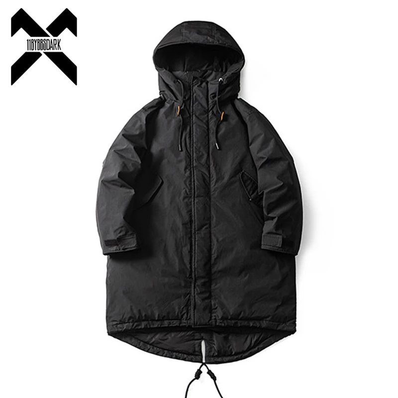 2024 Winter Long Down Jacket for Men Vintage 90% White Duck Down Jacket Loose Warm Thick Outwear Coat Hip Hop Streetwear