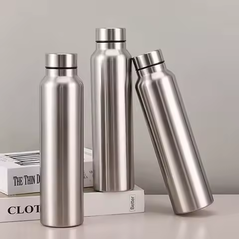 Stainless Steel Metal Water Bottle 33ozSports Water Bottle Single Wall Cold Water Bottle Reusab... product image