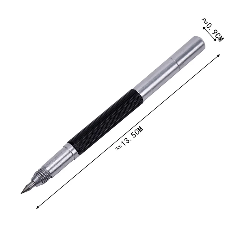 1PC Alloy Tungsten Steel Tip Double End Sharp Scriber Pen Ceramics Glass Shell Metal Construction Marking Tools