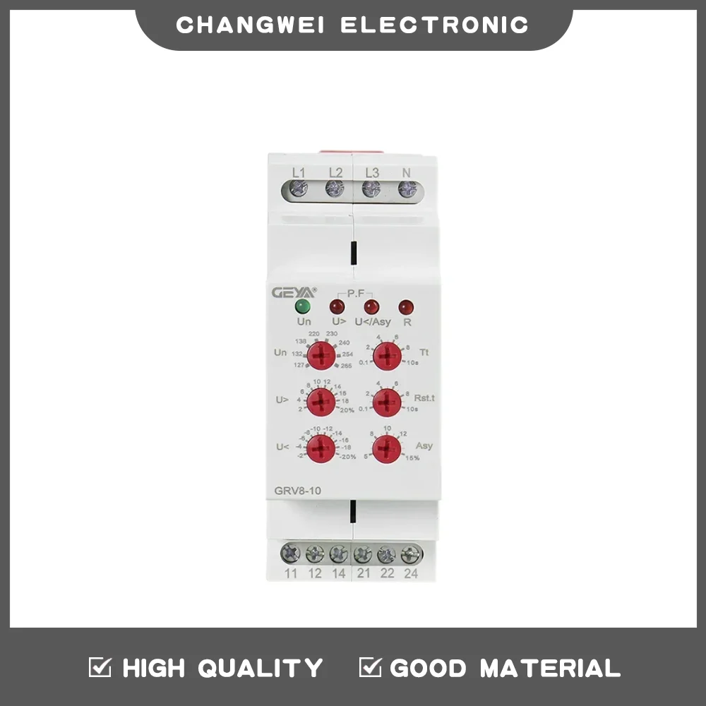 

three-phase voltage monitoring relay, phase loss detection, phase sequence protection controller GRV8