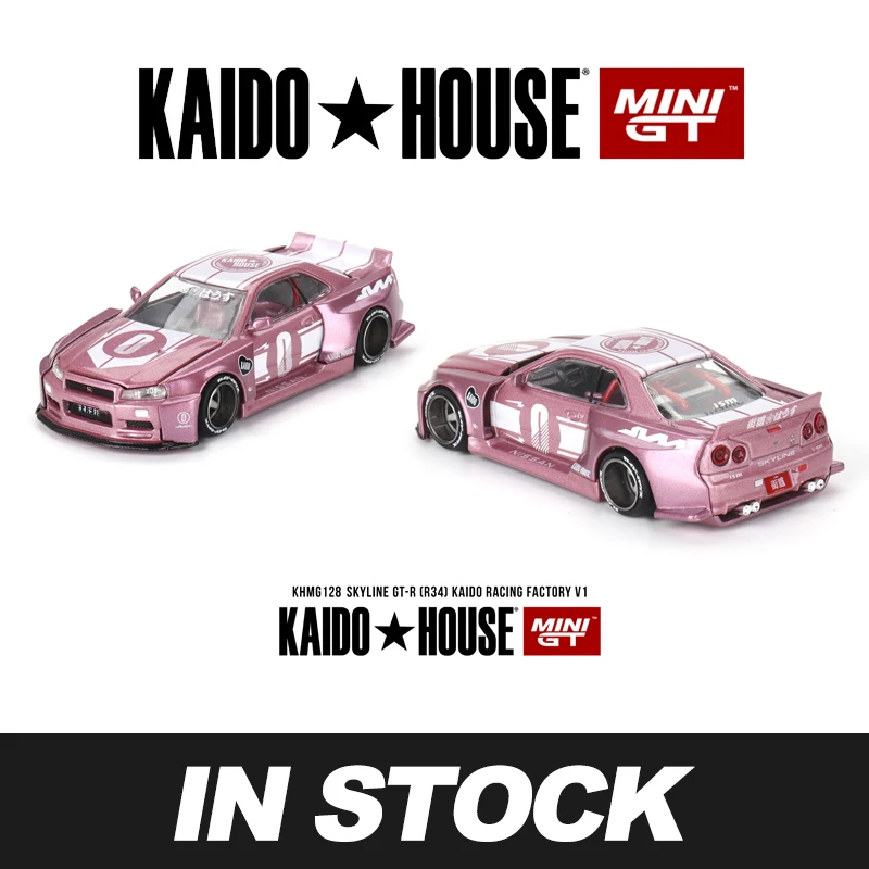 Kaido House + MINIGT Skyline GTR R34 Pink KAIDO RACING FACTORY V1