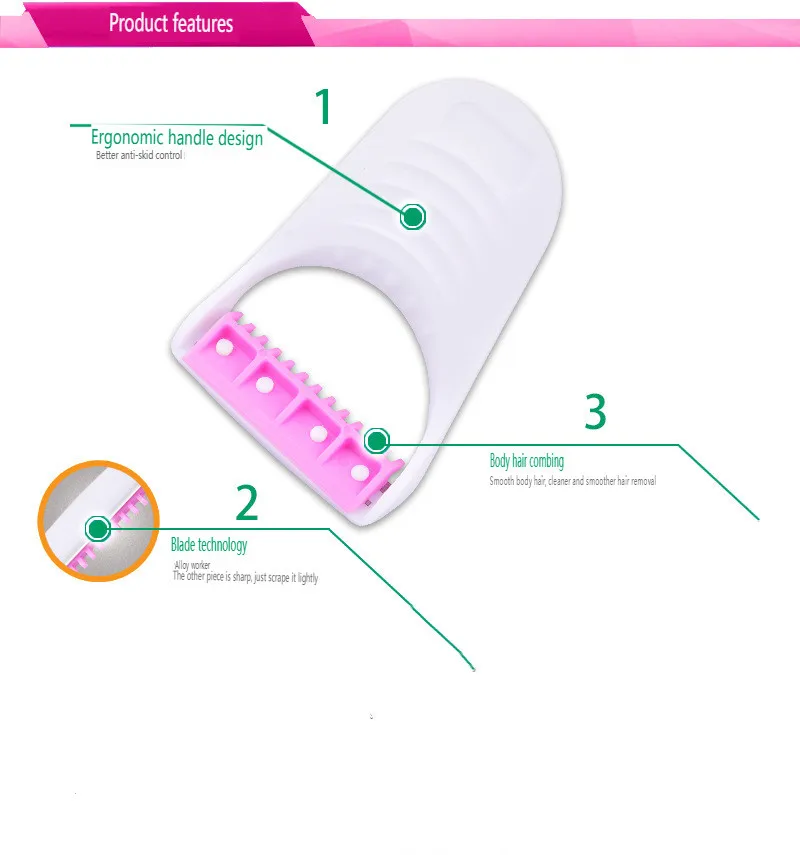 YS00089-3/6 pezzi rasoio usa e getta, lama per la depilazione, raschietto per capelli ascellare, strumenti di bellezza