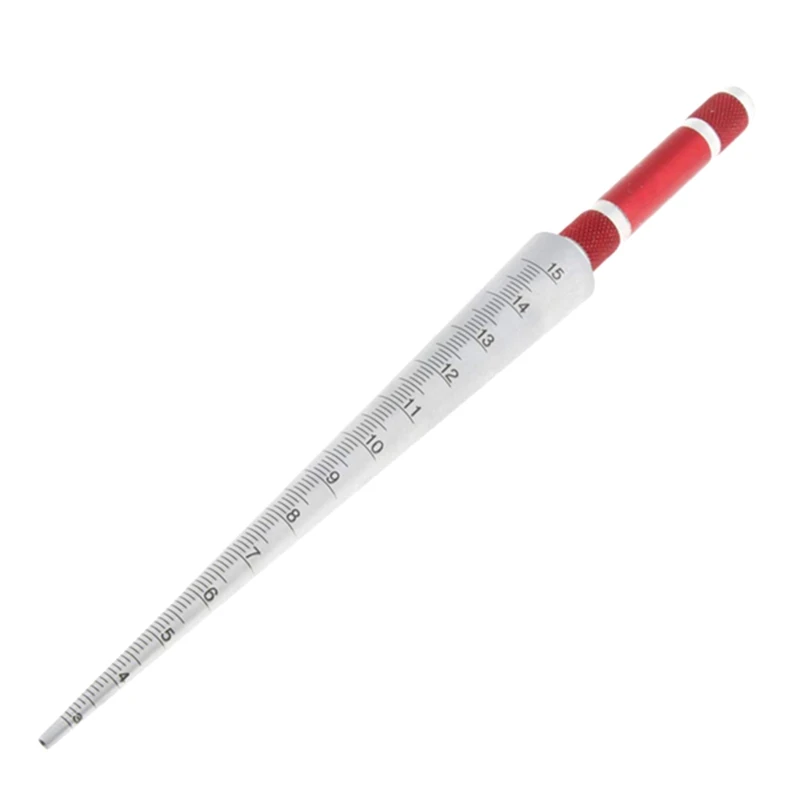 Conical Gauge Taper Welding Feeler Gauge Gage Welding Taper Gage Feeler Depth Ruler Space Hole Measurement Tool 3-15Mm