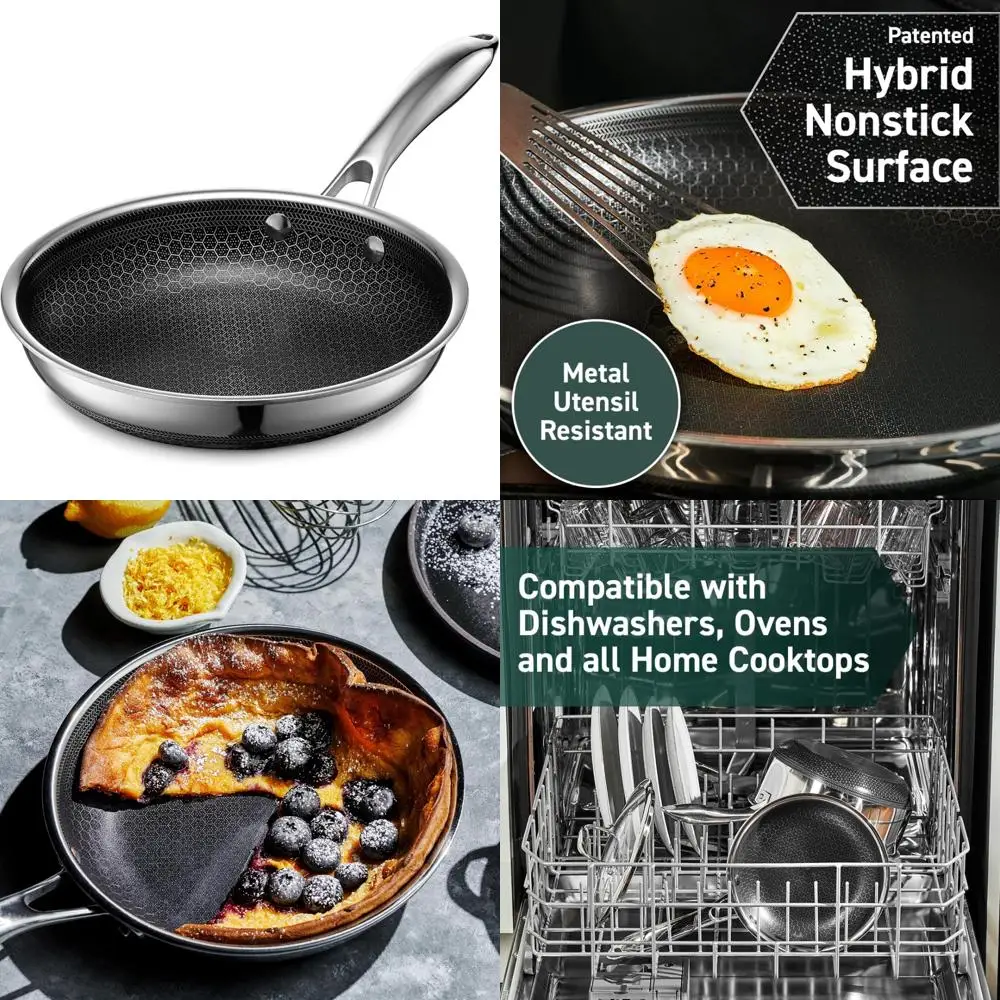 

8-Inch Nonstick Frying Pan with Cool Handle, Dishwasher Safe, Oven-Safe to 900°F, Induction Compatible