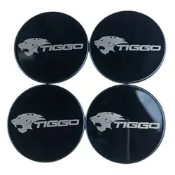 Chery Tiggo Wheels Logo 4Pcs for All Chery Series Stainless Steel Emblem Tiggo 7 Plus Tiggo 8 Pro Decal Racing Hood Sticker New