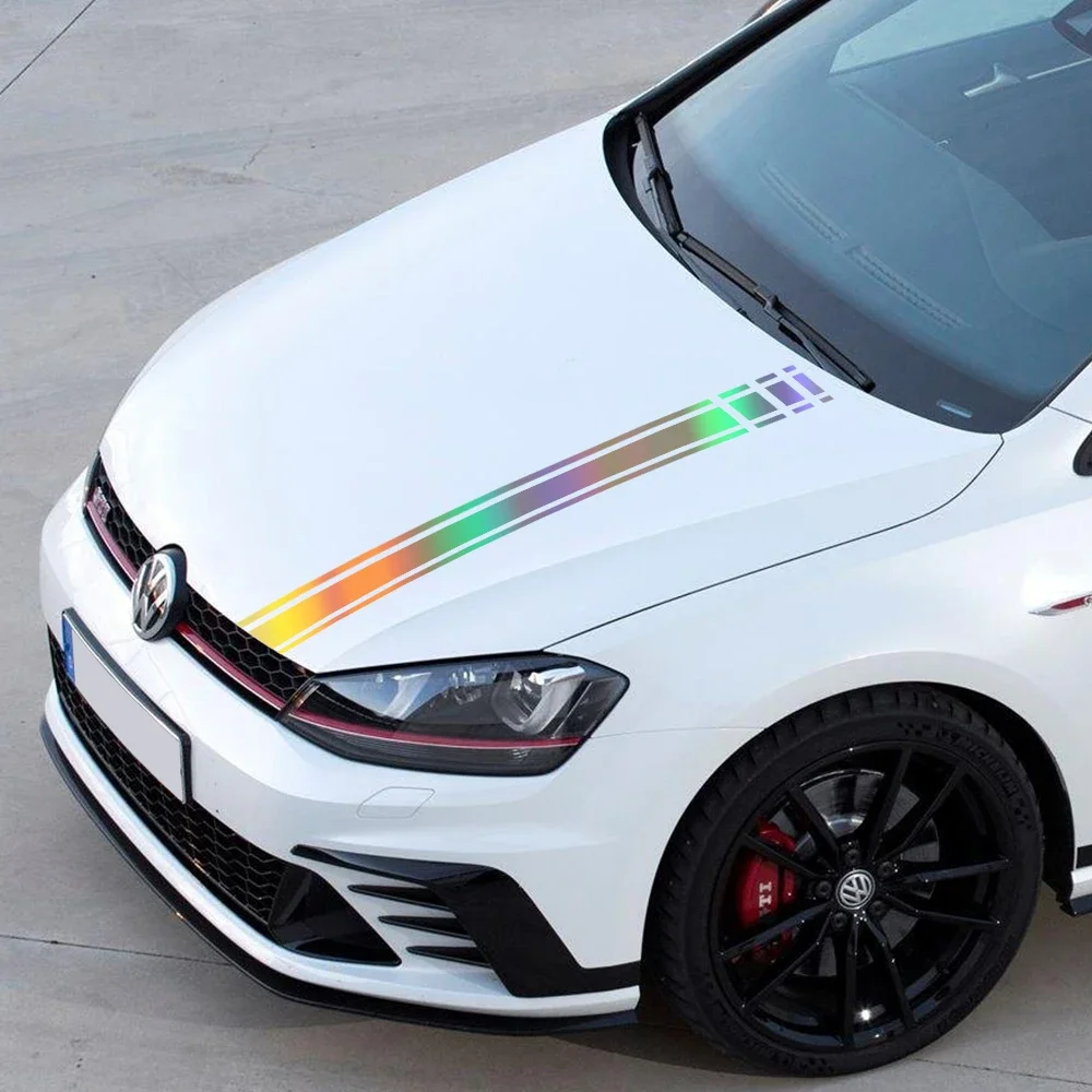 

Наклейка в гоночном стиле на капот автомобиля для Volkswagen VW Golf 8 7 5 4 6 GTI MK8 MK7 MK5 MK6 MK4 Виниловая пленка Декор Наклейки Автоаксессуары