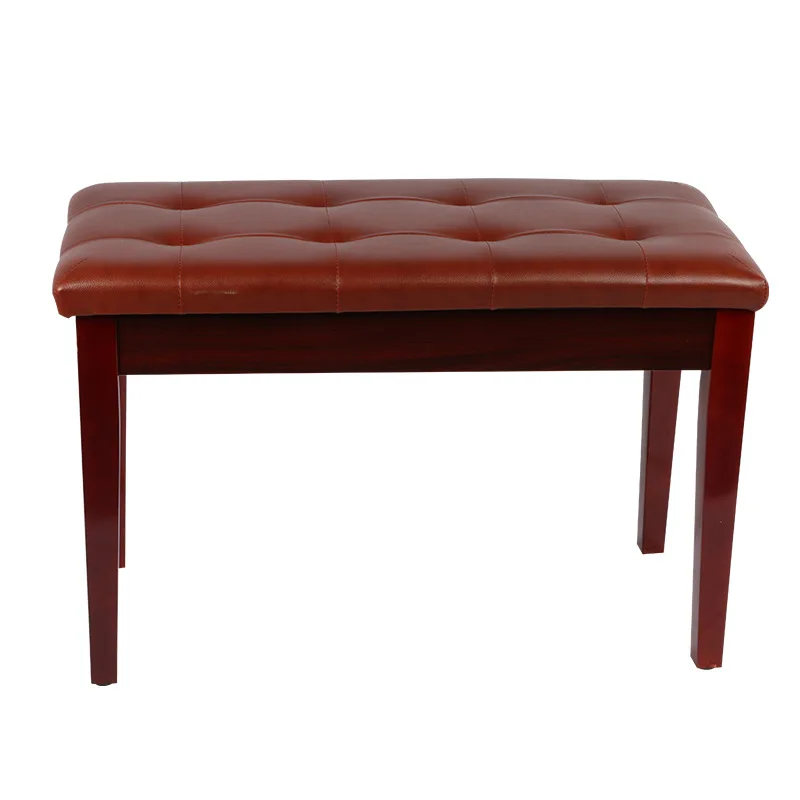 Wooden Double Padded Piano Bench With Sheet Music Storage 3 Colors Optional for Digital Piano