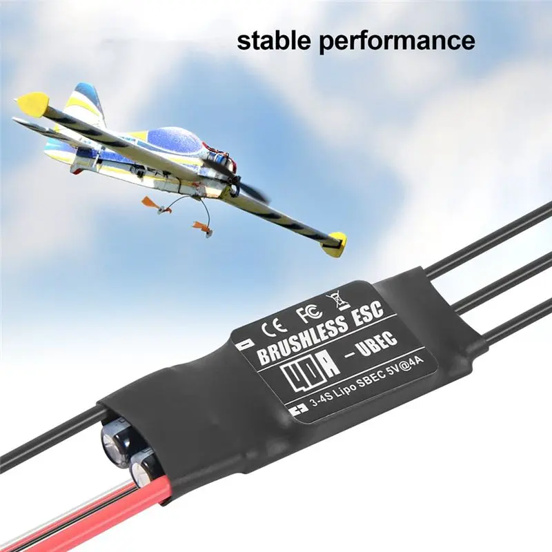 BEDW-40A Brushless ESC 2-3S Lipo Support BEC Output With Programming Card For RC Car Boat Aircraft DIY Parts