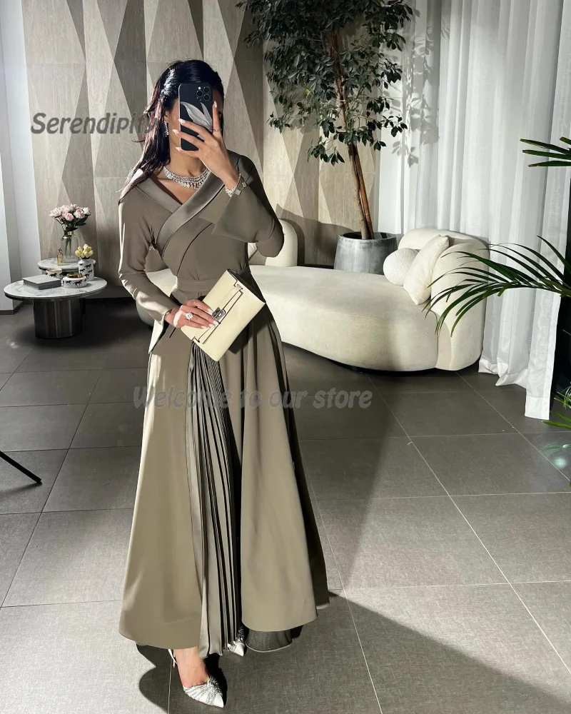 Serendipity Evening Dress vestido boda invitada elegante Elegant Pleat A-Line V-Neck Cocktail Prom Gown For Sexy Women 2024