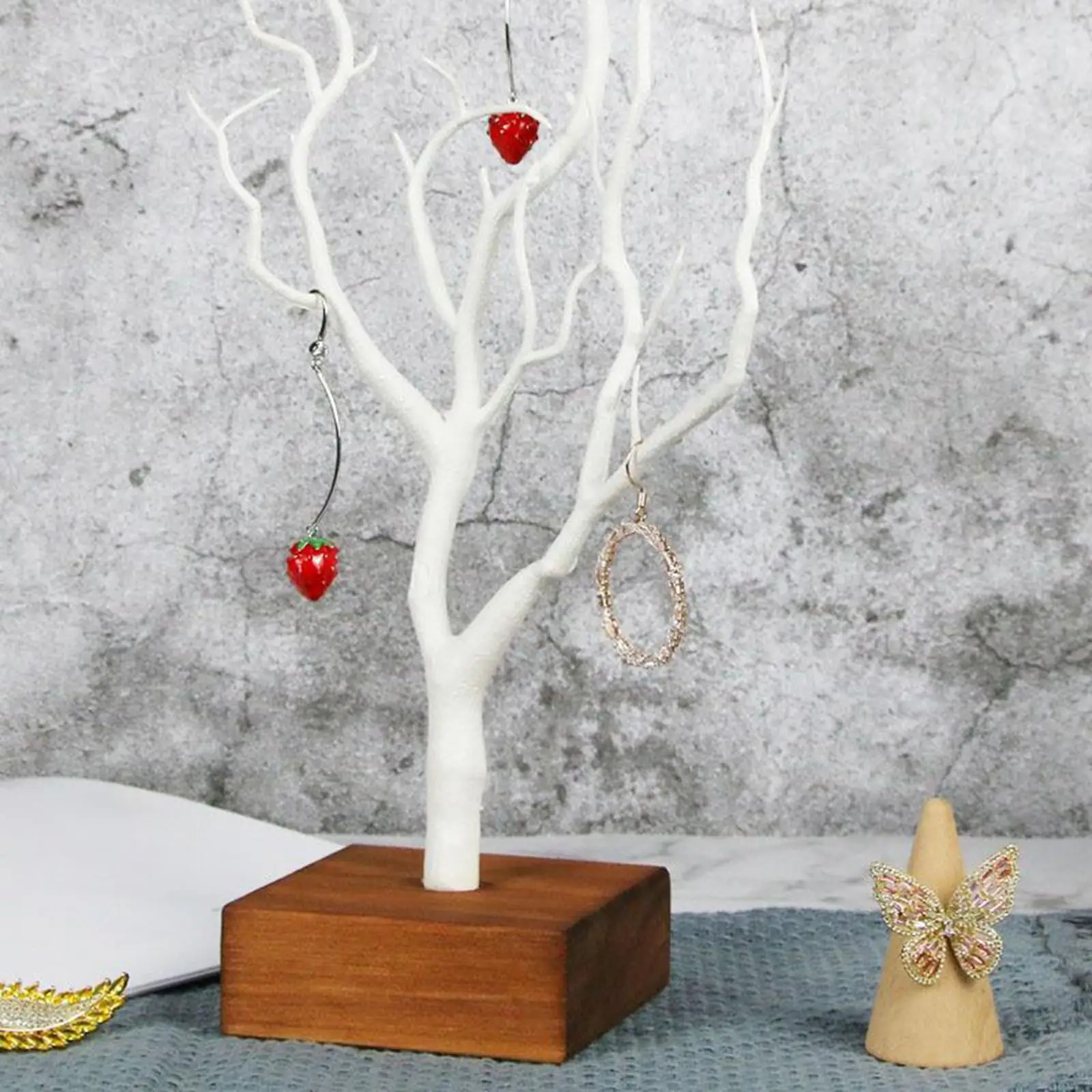 Escultura de ciervo, soporte de árbol de joyería, estante de almacenamiento, regalo para tu esposa, amiga,