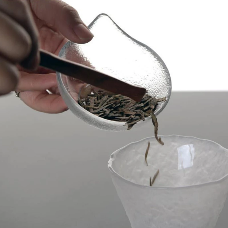1PC Glass Tea Shovel Kung Fu Tea Set, Tea Ceremony Household Duck Bill Tea Lotus, Tea Dispenser Glass Tea Lotus