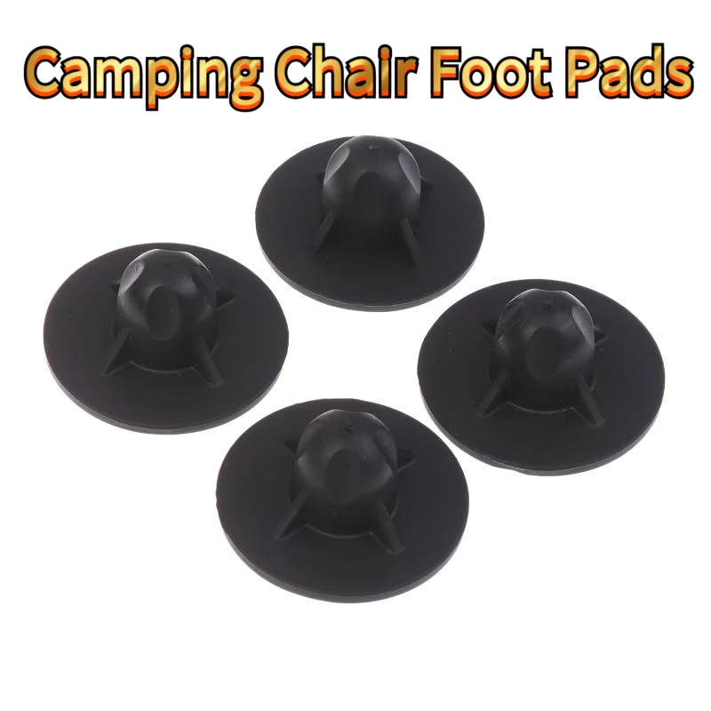 

4-Pack Outdoor Camping Chair Leg Pads Anti-Sink Foot Caps for Moon Chairs & Folding Table Legs Universal Fit for Camping & Beach