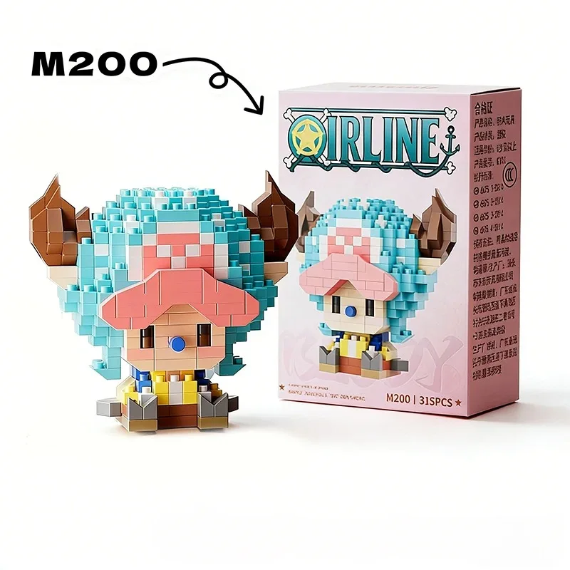 Anime Building Block Chopper Buggy Assembly Micro Building Block Zoro Robin Character Model Mini Bricks Figure Toys for Gift view 2