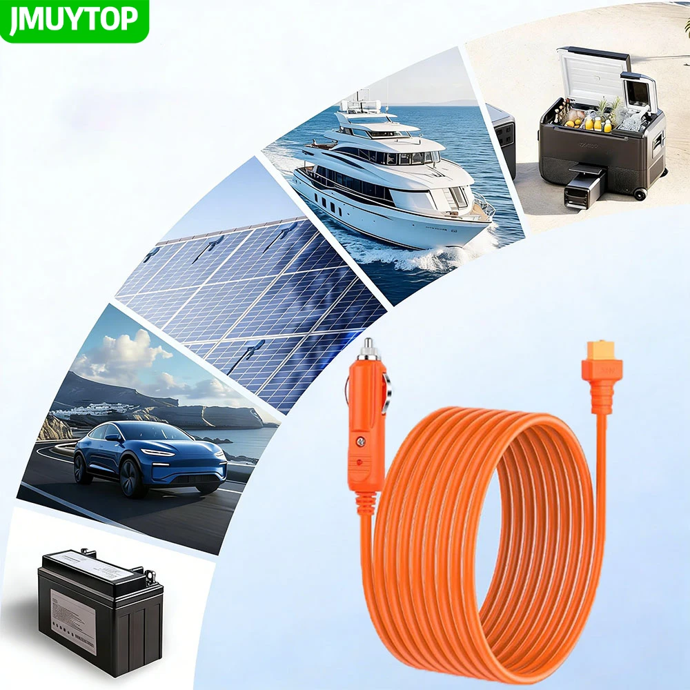JMUYTOP 12/24V Cigarette Lighter to XT60 Cable 14AWG Car Charger Plug for RV to