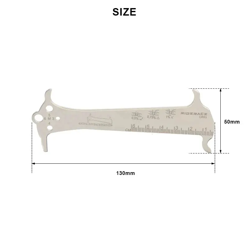 Strumento di riparazione del righello dell\'indicatore di usura della catena della bicicletta strumento di riparazione del calibro della catena della