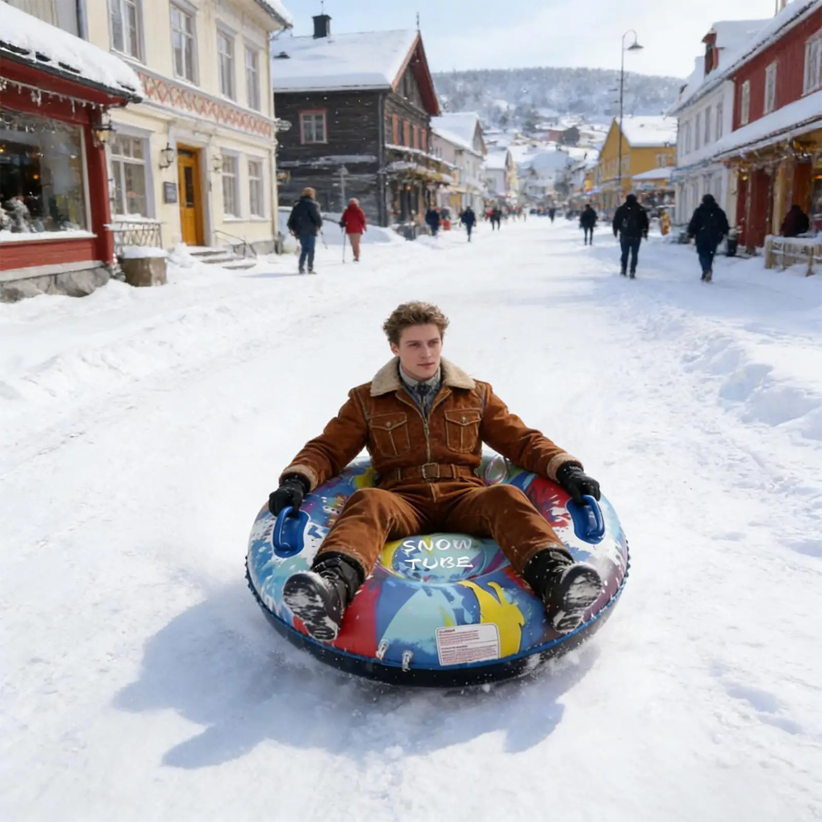 

Снежные тюбинги для зимних видов спорта на открытом воздухе, санки-тюбинги для девочек, женщин, мужчин, семьи, друзей, взрослых