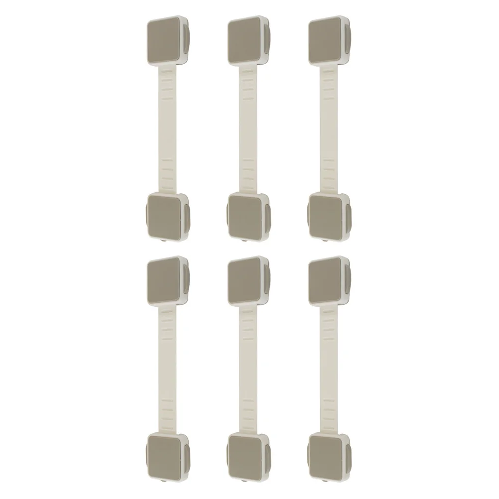 

6 Pcs Anti-pinch Safety Locks for Fridge Refrigerator Cabinet Doors Drawer Locks Kids Safety Security Hardware