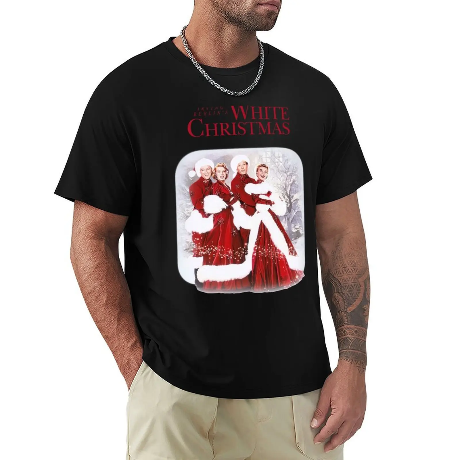 Retro Irving Berlins White Christmas T-Shirt Plus Size Everyday Tee Shirt