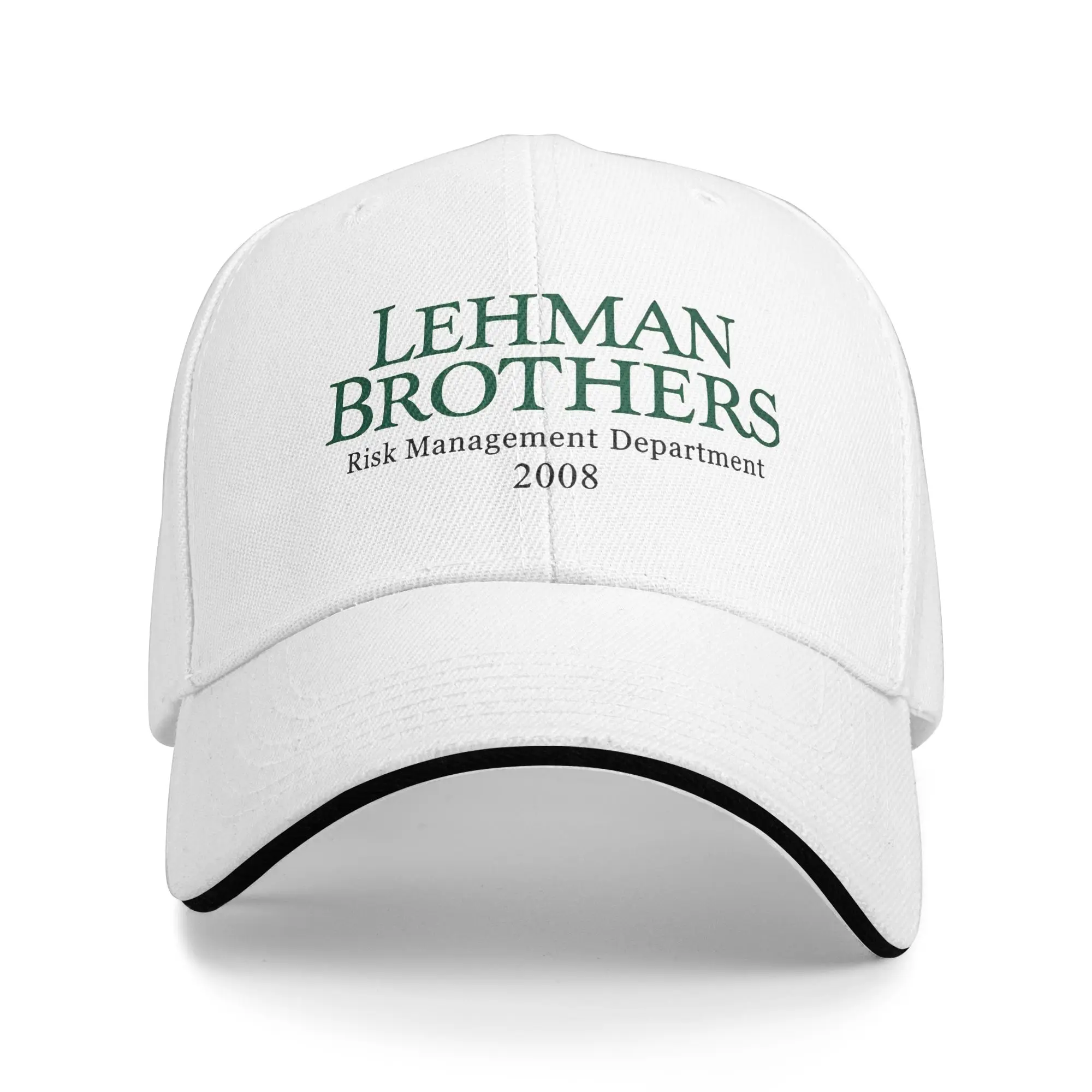 Lehman Brothers Baseball Caps Retro Risk Management 2008 Sandwich Caps Unisex Style Polyester Headwear Outdoor