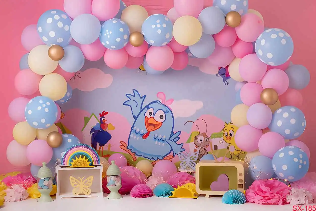 Cartoon Farm Animals Chicken Backdrop Photography Kids Birthday Party Galinha Pintadinha Background Studio Photocall Boda Vinyl