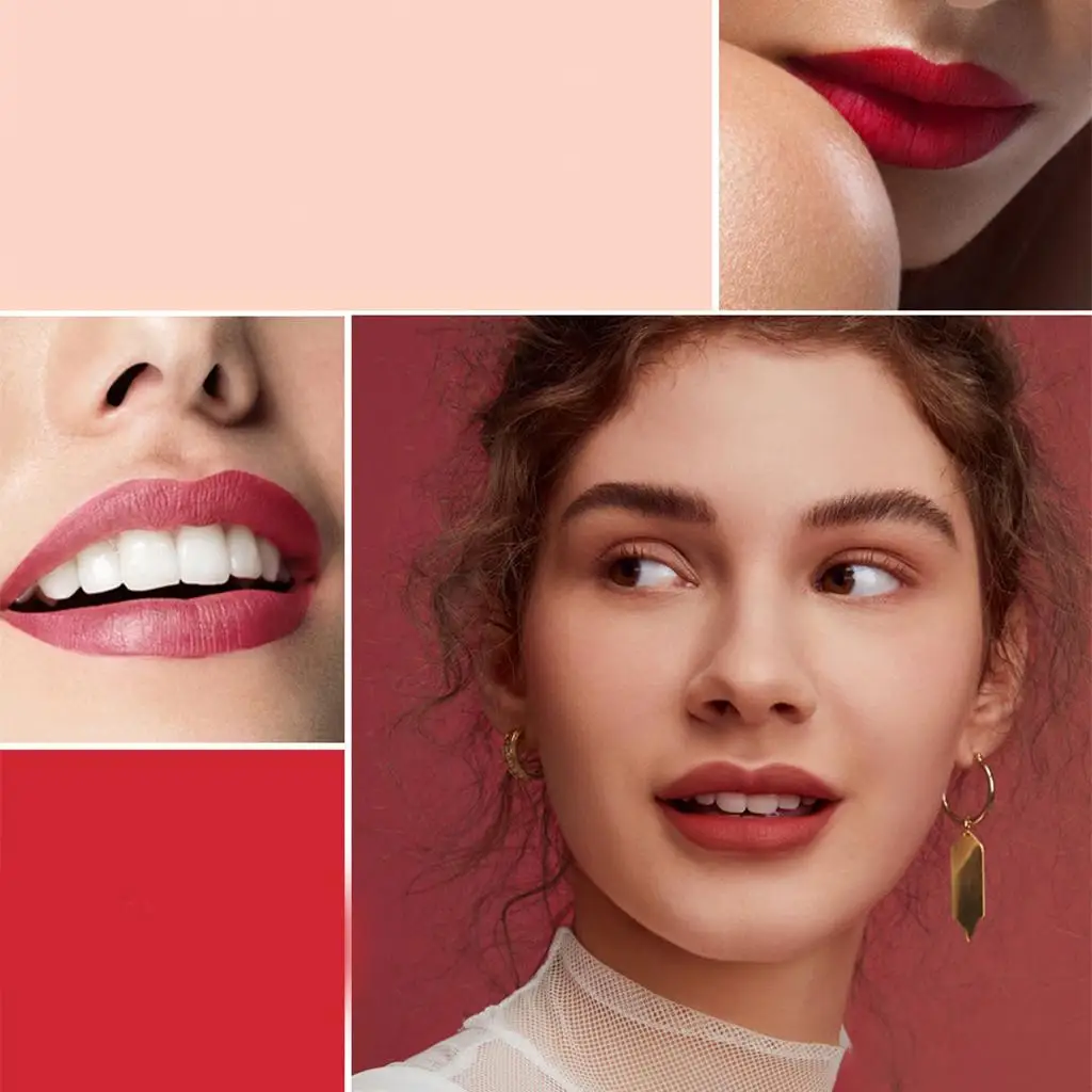 Long Lasting Matte Lipstick Waterproof Velvet Lip Gloss for Women Nude Color Lip Makeup Gift Set