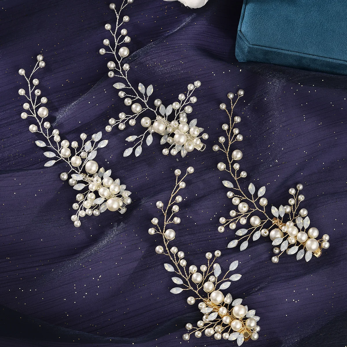

2PC Elegant Long Pearl Hair Clip Bangs Side Crystal Unique Hair Pins Party Hair Jewelry Accessories For Girls Gifts for Women