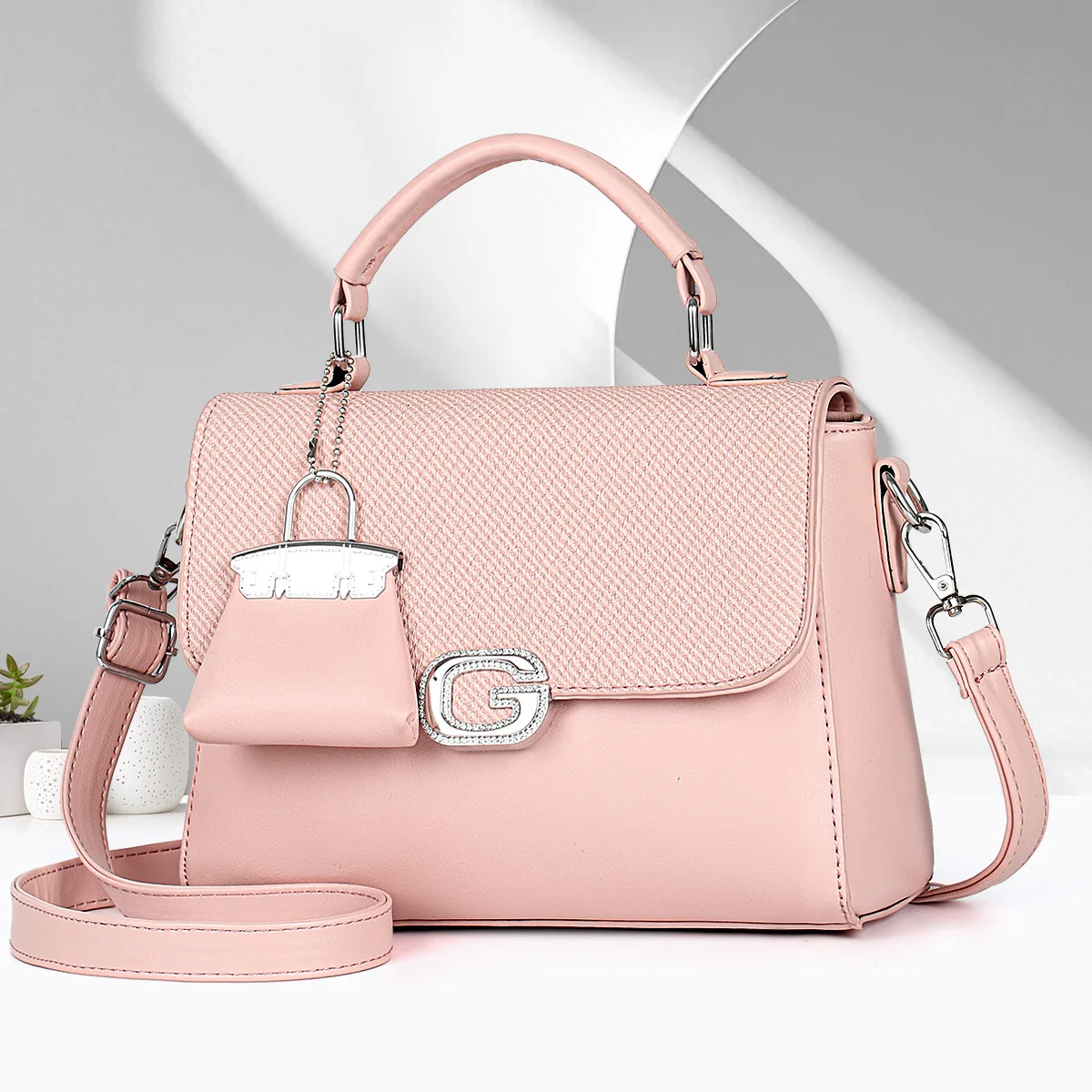 

Lady Shoulder Bag Leather High Quality Handbag Daily Simplicity Large Capacity Purse Tote Bag Women Casual Trendy Crossbody Bag